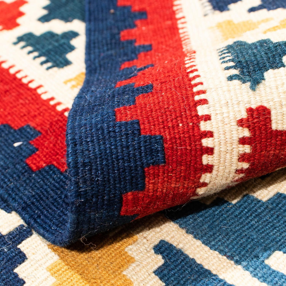 Kelim Rug - Oriental square  - 105 x 102 cm - multicolored