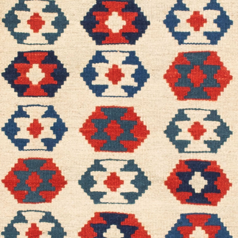 Kelim Rug - Oriental square  - 103 x 103 cm - beige