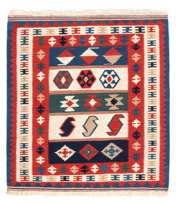 Kelim Rug - Oriental square  - 106 x 100 cm - multicolored