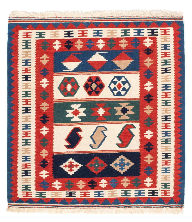 Kelim Rug - Oriental square  - 106 x 100 cm - multicolored