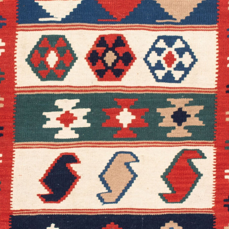 Kelim Rug - Oriental square  - 106 x 100 cm - multicolored