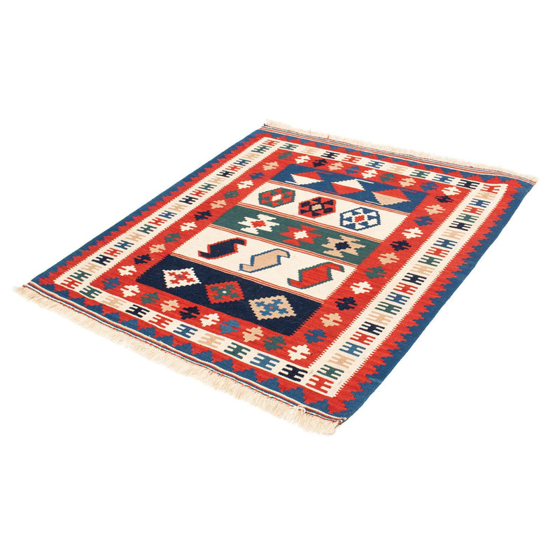 Kelim Rug - Oriental square  - 106 x 100 cm - multicolored