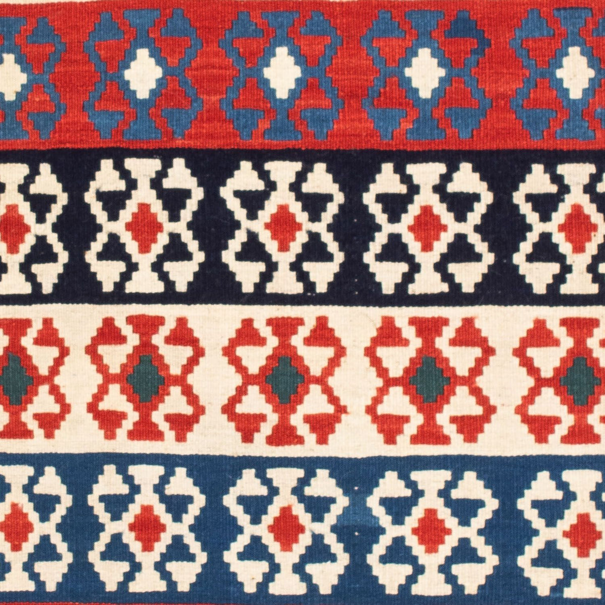 Kelim Rug - Oriental square  - 110 x 100 cm - blue