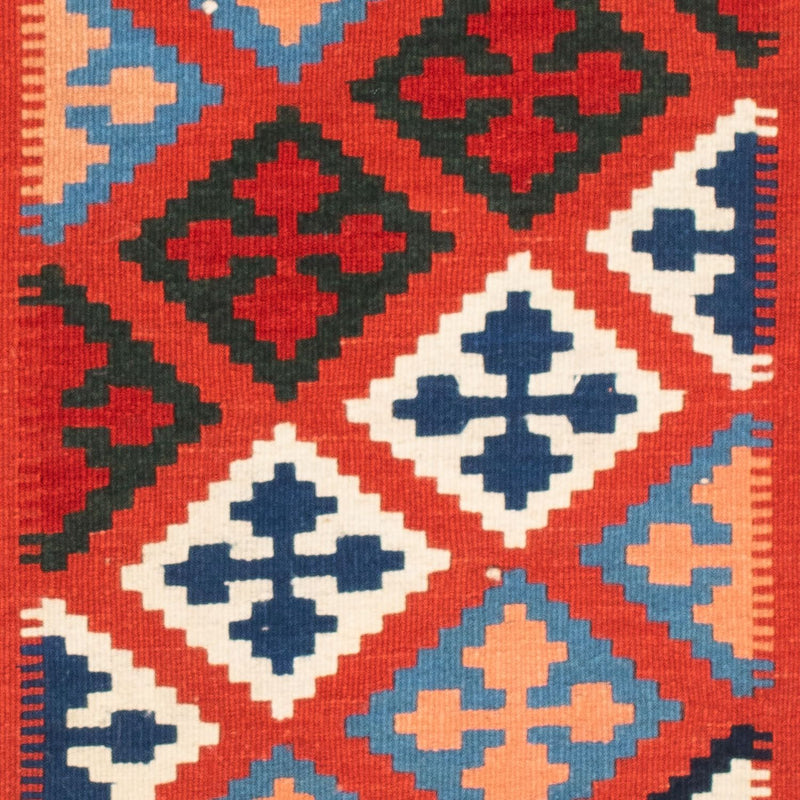 Kelim Rug - Oriental square  - 118 x 102 cm - blue