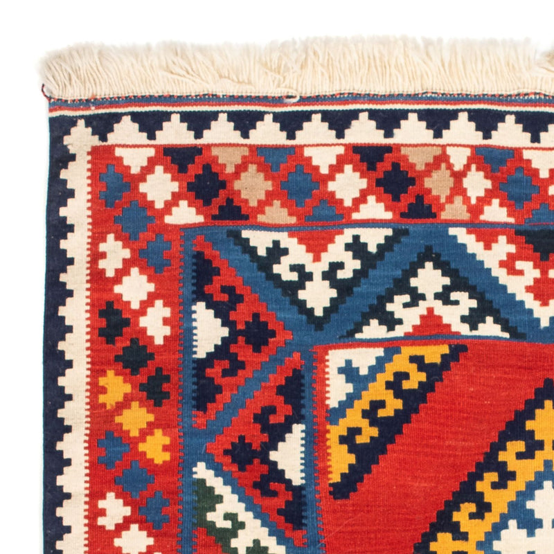 Kelim Rug - Oriental square  - 113 x 110 cm - red