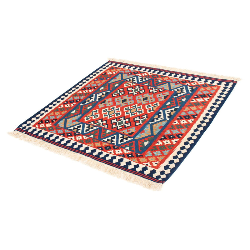 Kelim Rug - Oriental square  - 108 x 101 cm - red