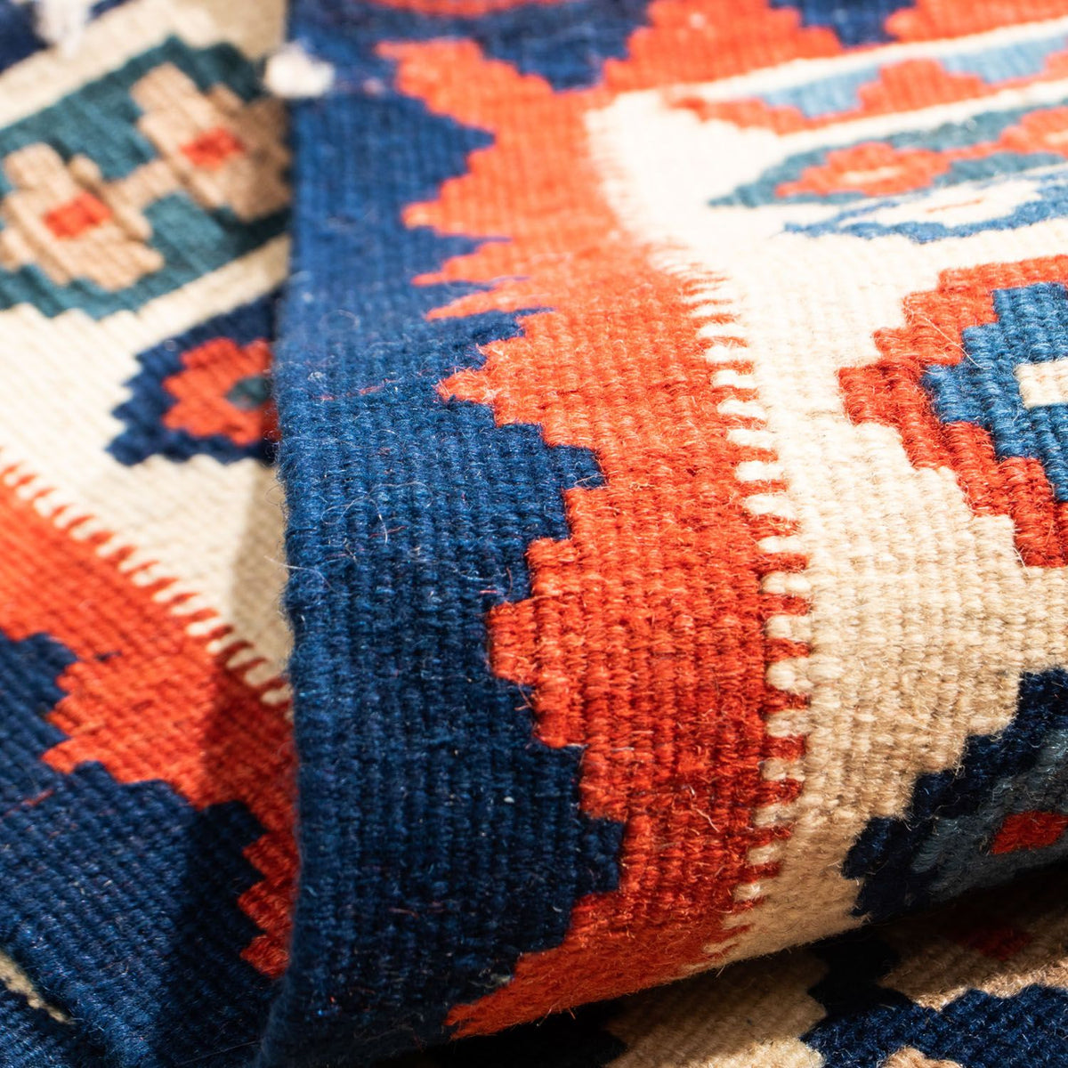 Kelim Rug - Oriental square  - 104 x 102 cm - beige