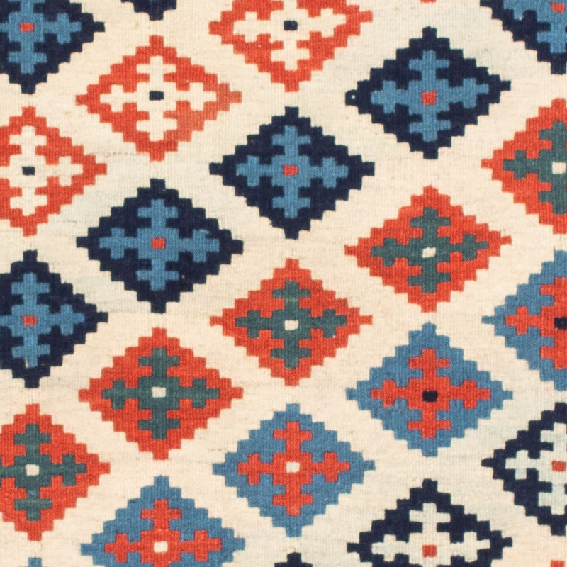 Kelim Rug - Oriental square  - 110 x 104 cm - rust