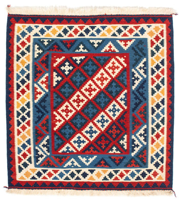 Kelim Rug - Oriental square  - 105 x 104 cm - multicolored