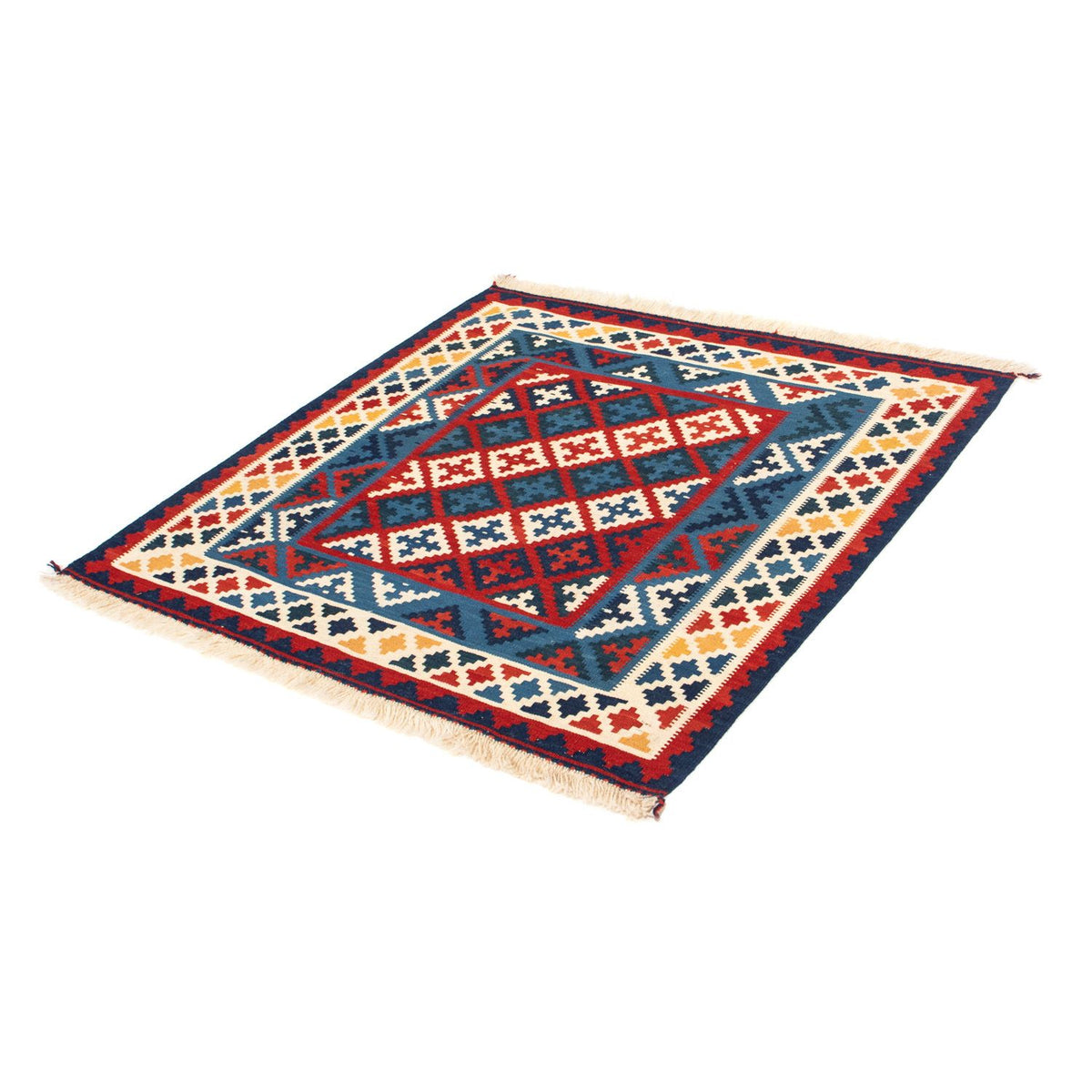 Kelim Rug - Oriental square  - 105 x 104 cm - multicolored
