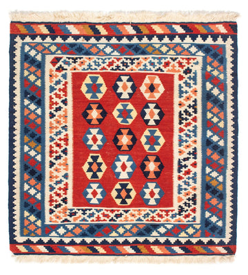 Kelim Rug - Oriental square  - 110 x 105 cm - blue