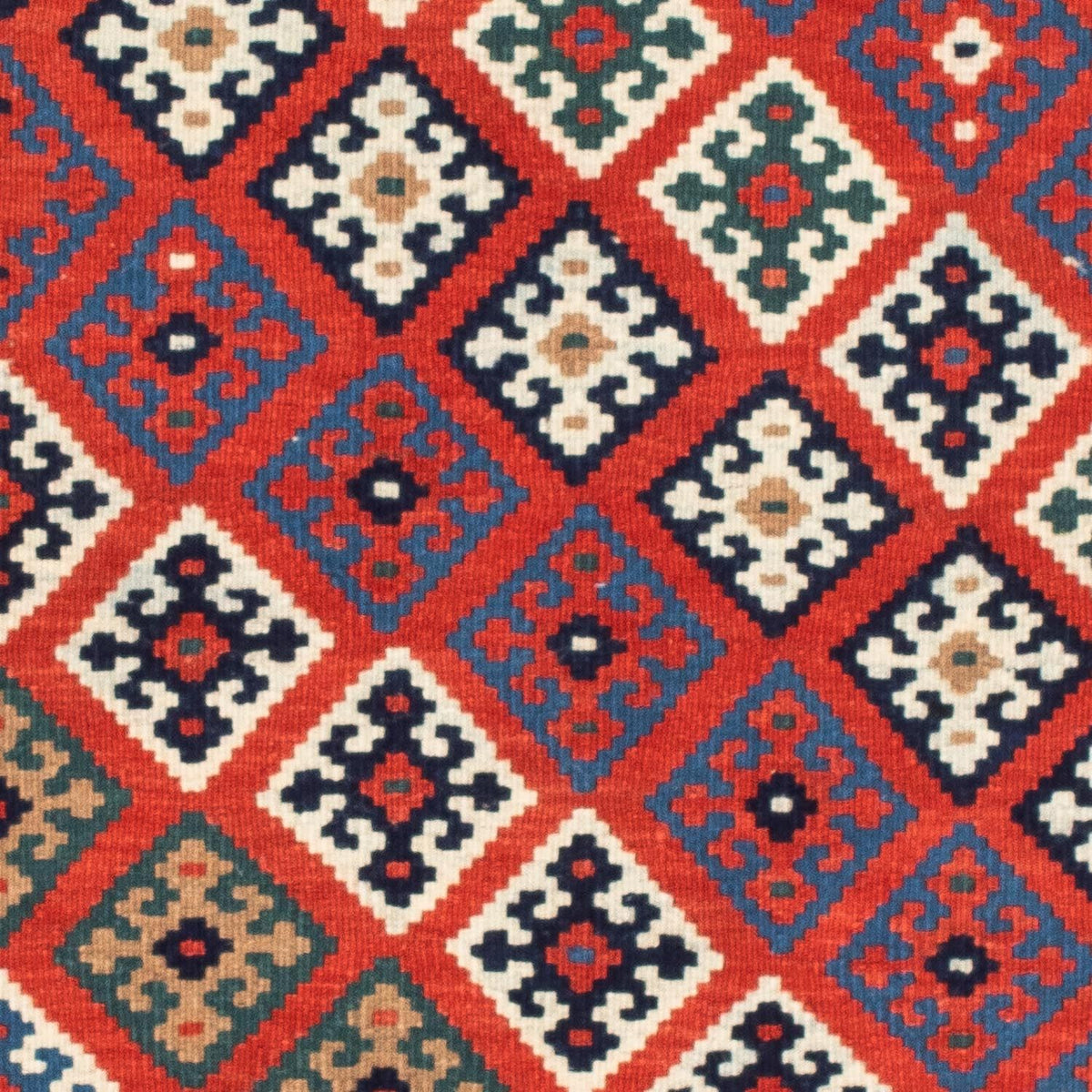 Kelim Rug - Oriental square  - 103 x 100 cm - multicolored