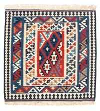 Kelim Rug - Oriental square  - 103 x 103 cm - blue