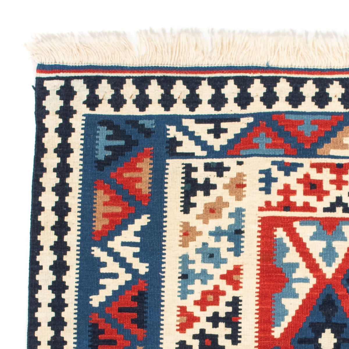 Kelim Rug - Oriental square  - 103 x 103 cm - blue