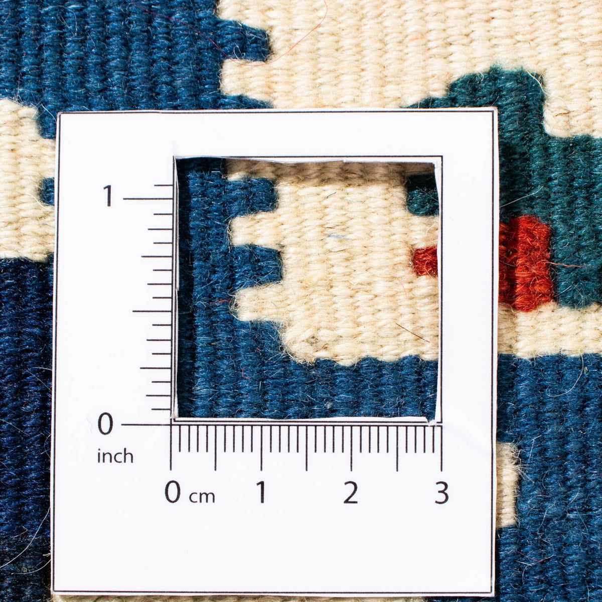 Kelim Rug - Oriental square  - 103 x 103 cm - blue