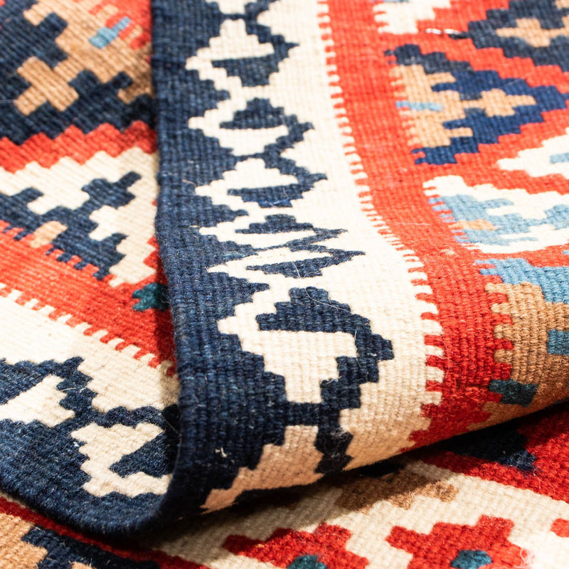 Kelim Rug - Oriental square  - 105 x 102 cm - red