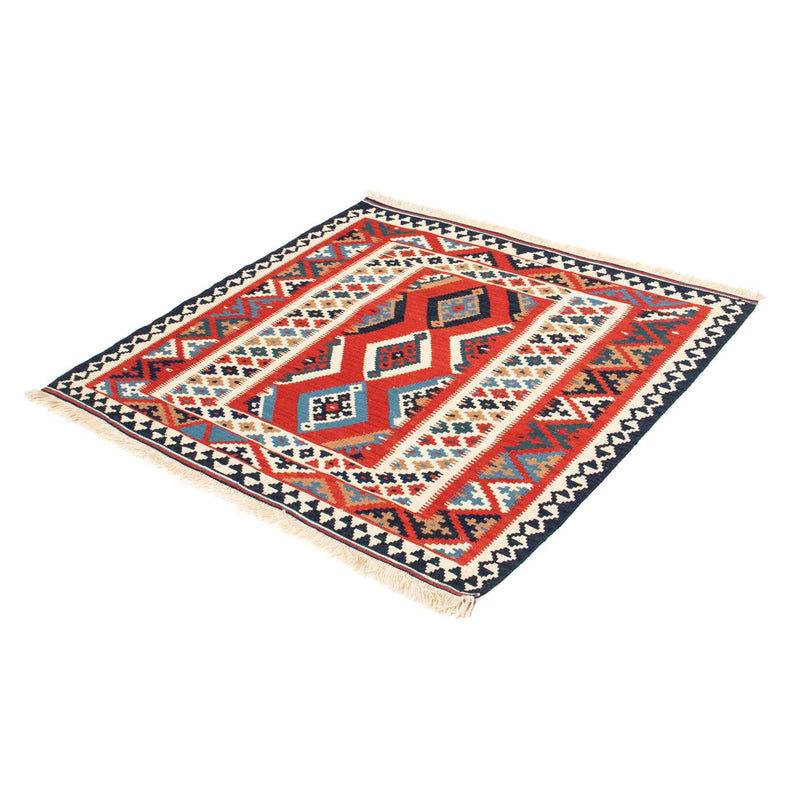 Kelim Rug - Oriental square  - 105 x 102 cm - red
