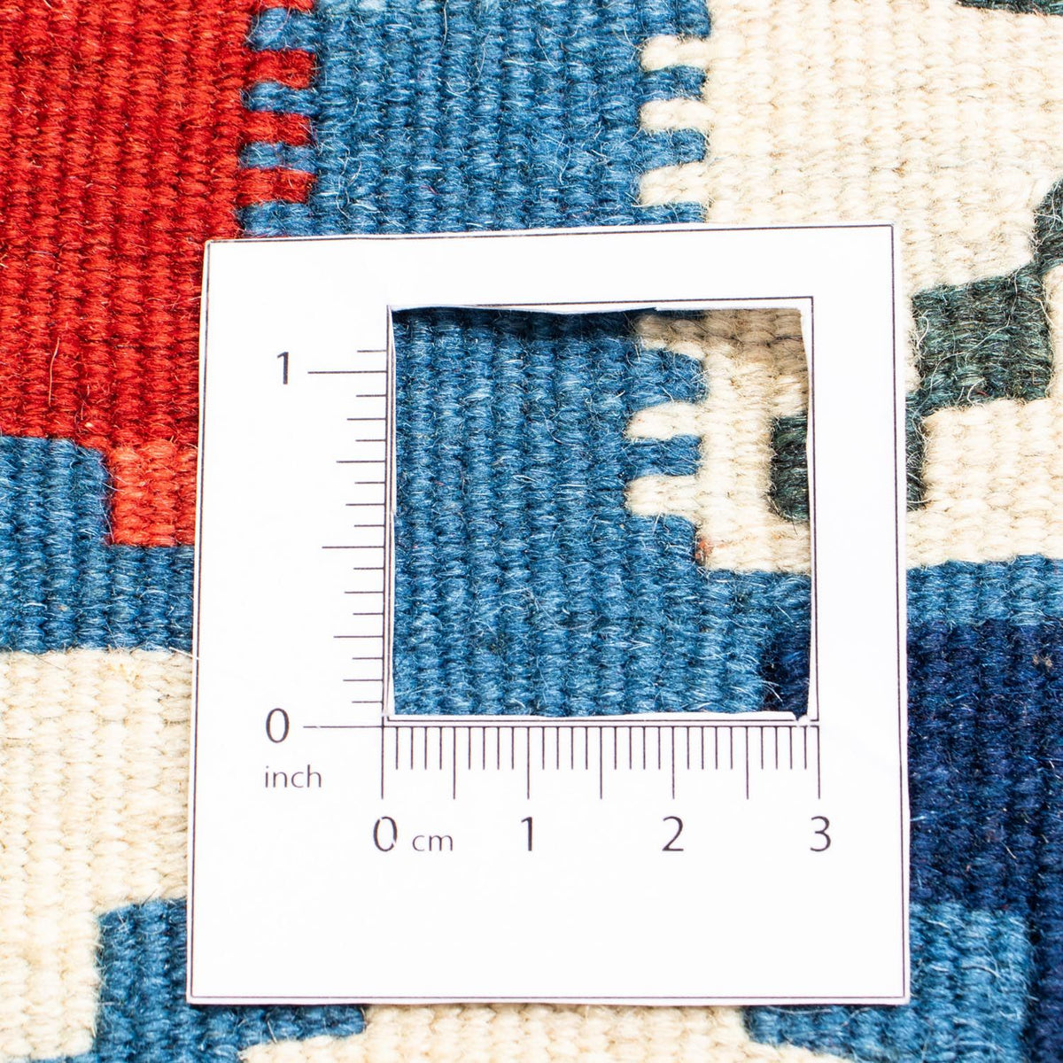 Kelim Rug - Oriental square  - 100 x 100 cm - blue