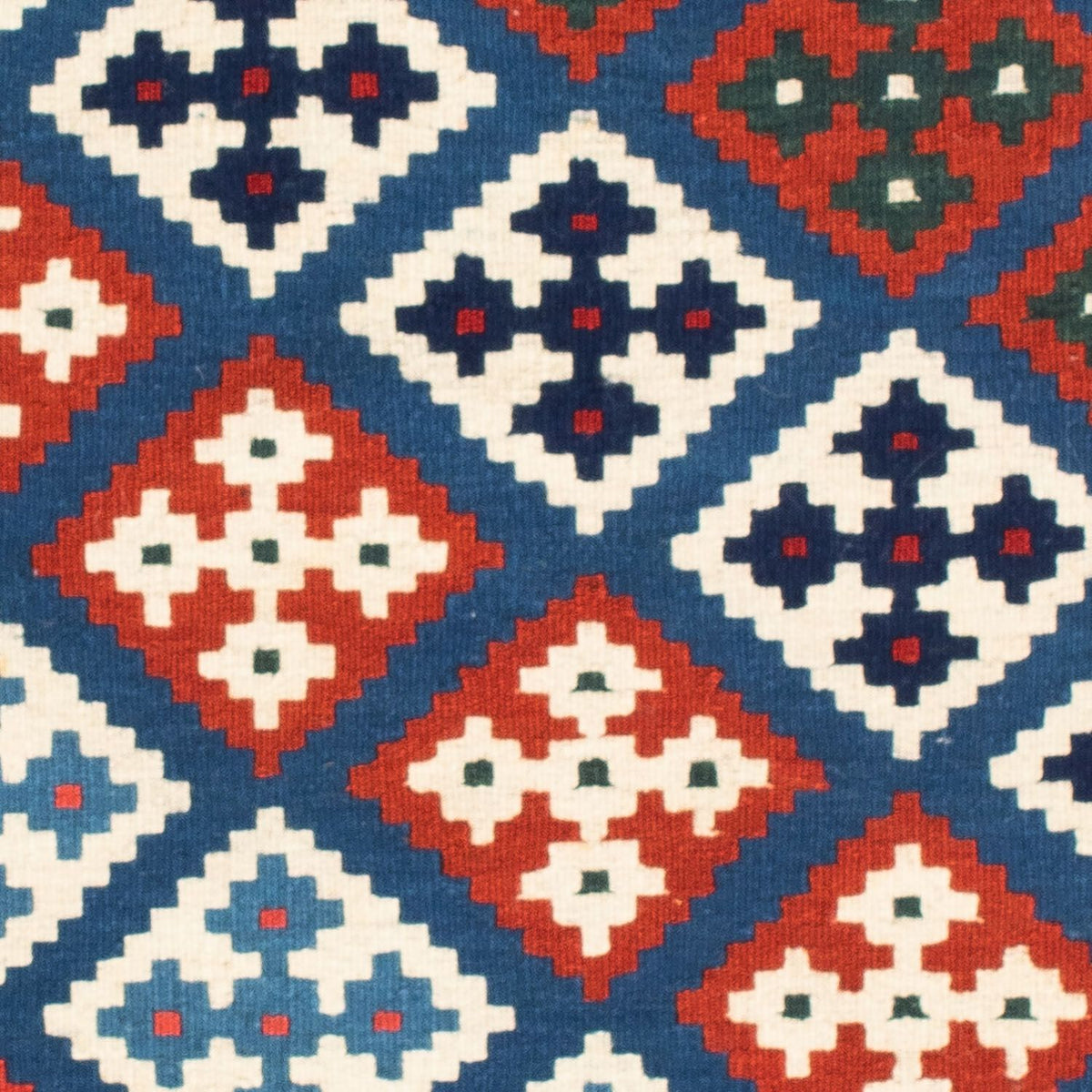 Kelim Rug - Oriental square  - 104 x 101 cm - blue