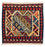 Kelim Rug - Oriental square  - 110 x 109 cm - red