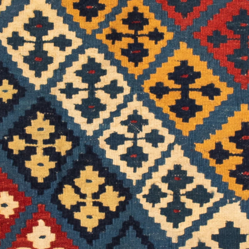 Kelim Rug - Oriental square  - 110 x 109 cm - red