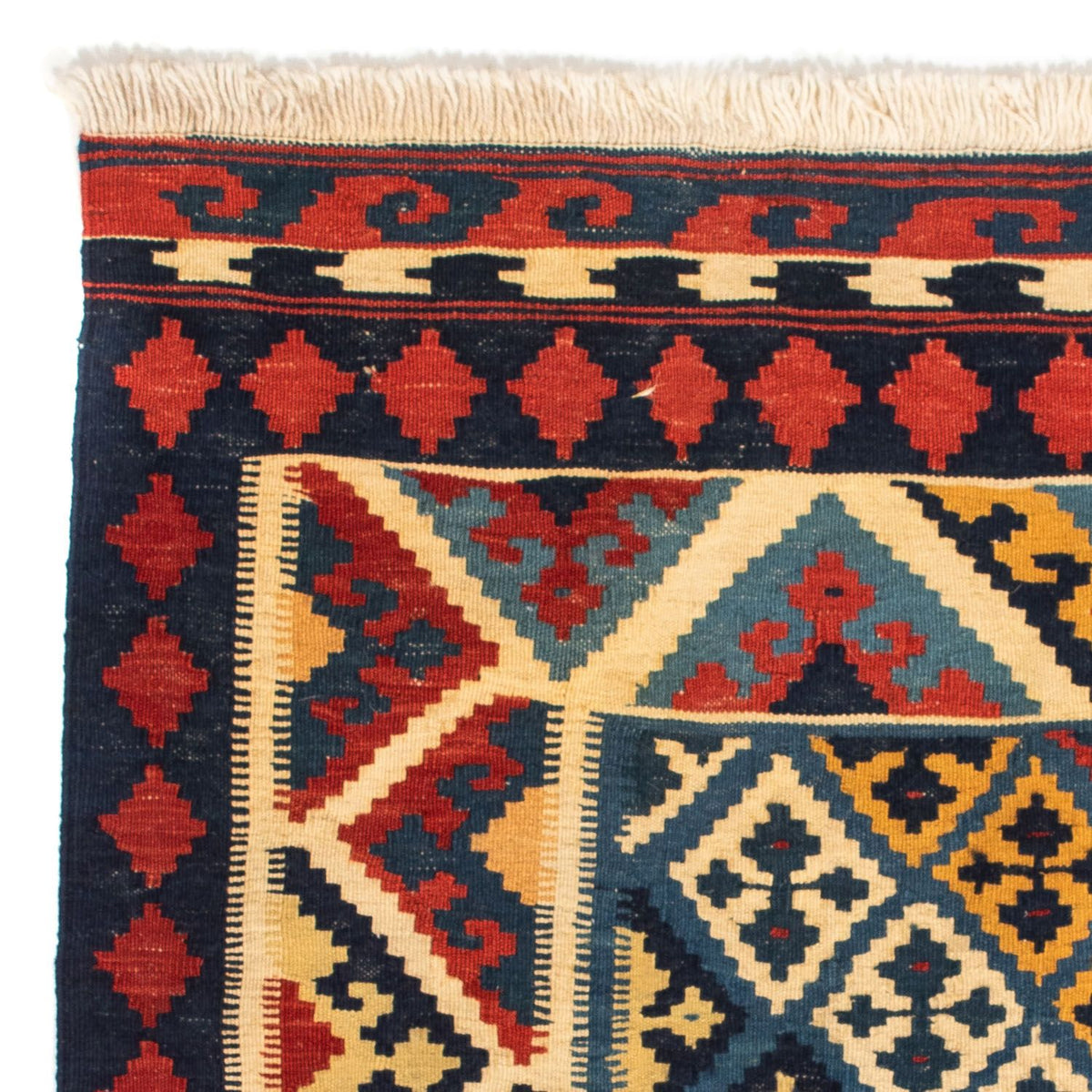 Kelim Rug - Oriental square  - 110 x 109 cm - red