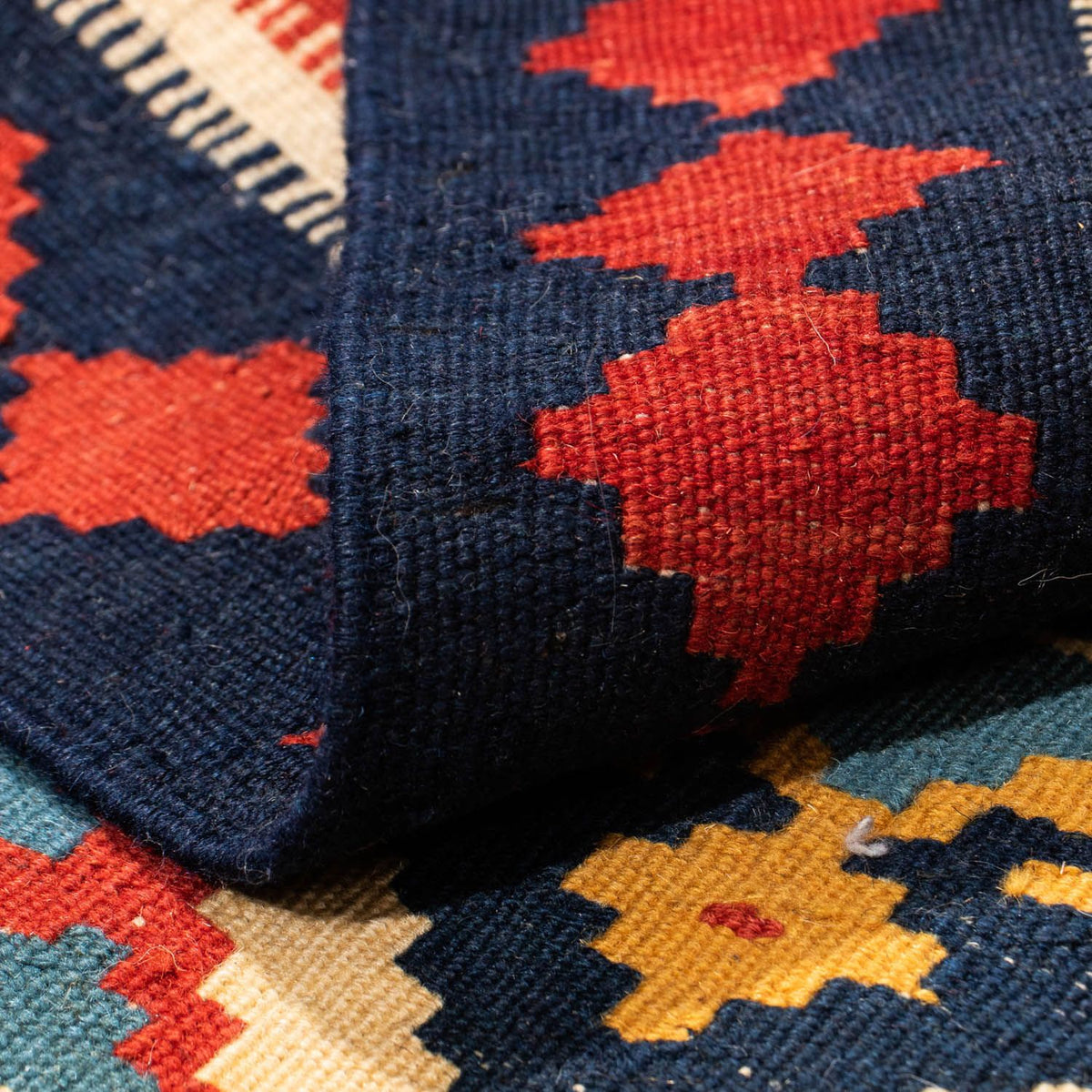 Kelim Rug - Oriental square  - 110 x 109 cm - red