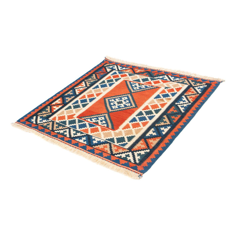 Kelim Rug - Oriental square  - 102 x 102 cm - rust