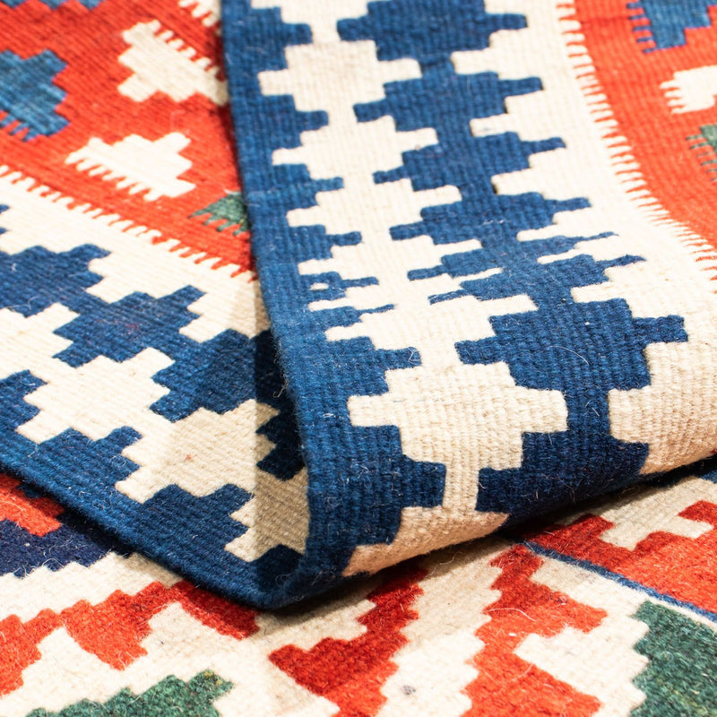 Kelim Rug - Oriental square  - 111 x 105 cm - red