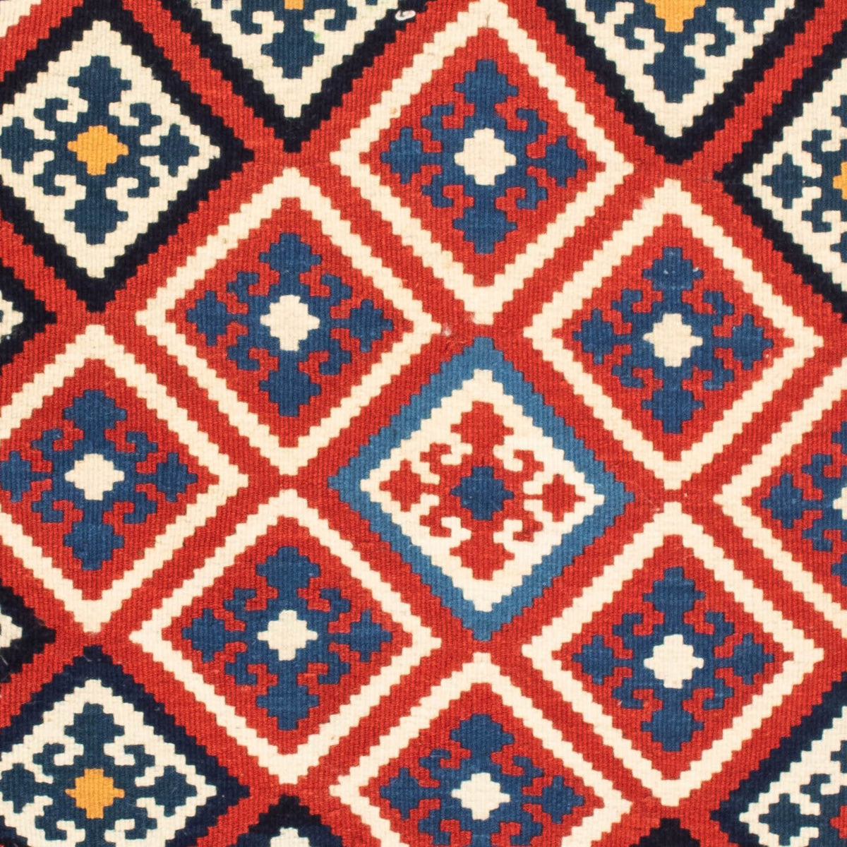 Kelim Rug - Oriental square  - 106 x 105 cm - red