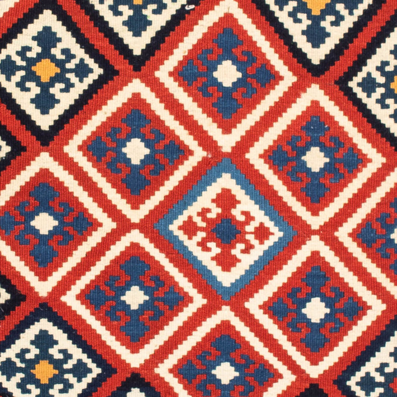 Kelim Rug - Oriental square  - 106 x 105 cm - red