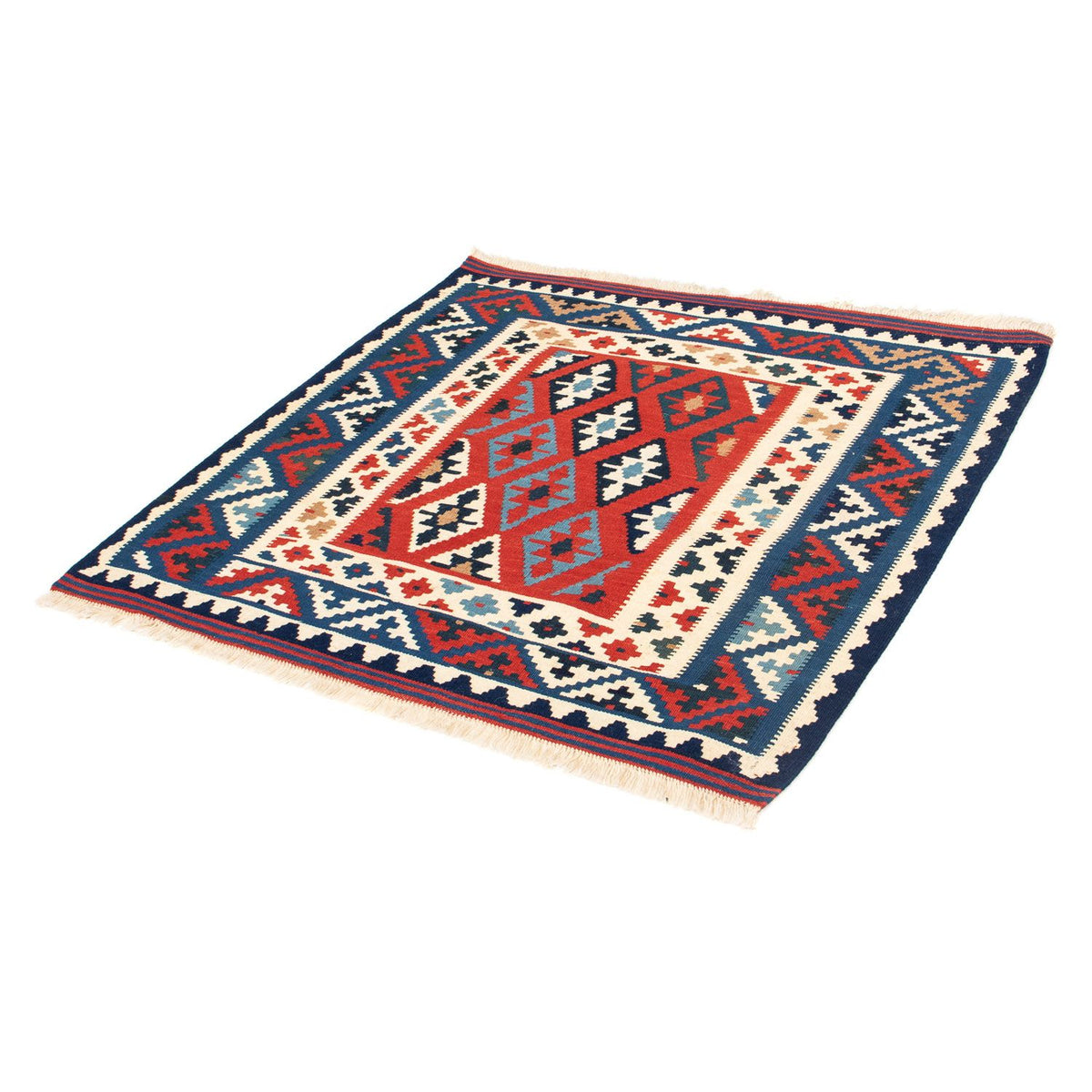 Kelim Rug - Oriental square  - 104 x 100 cm - dark blue