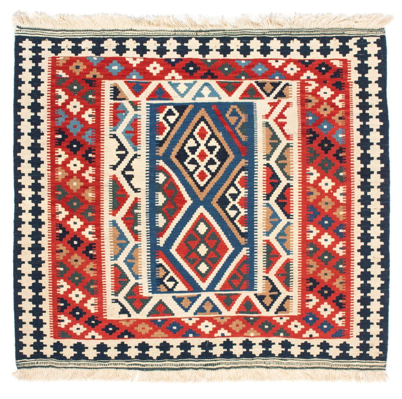Kelim Rug - Oriental square  - 104 x 99 cm - red