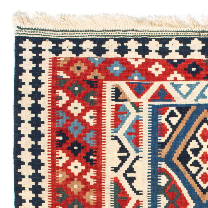 Kelim Rug - Oriental square  - 104 x 99 cm - red