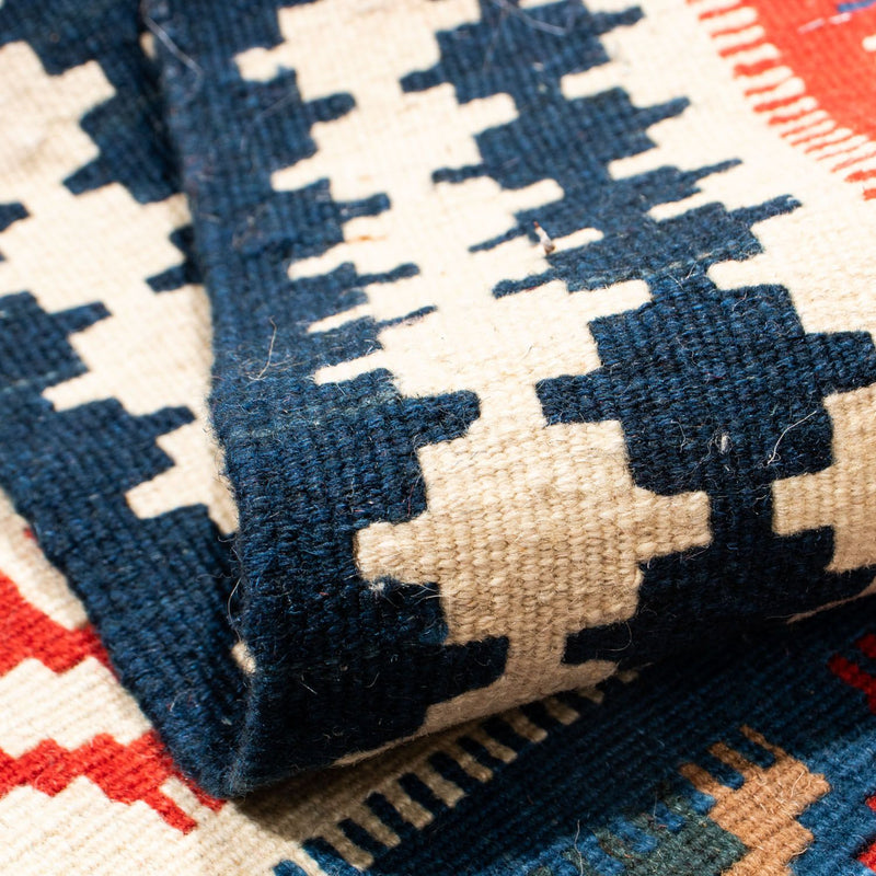 Kelim Rug - Oriental square  - 104 x 99 cm - red