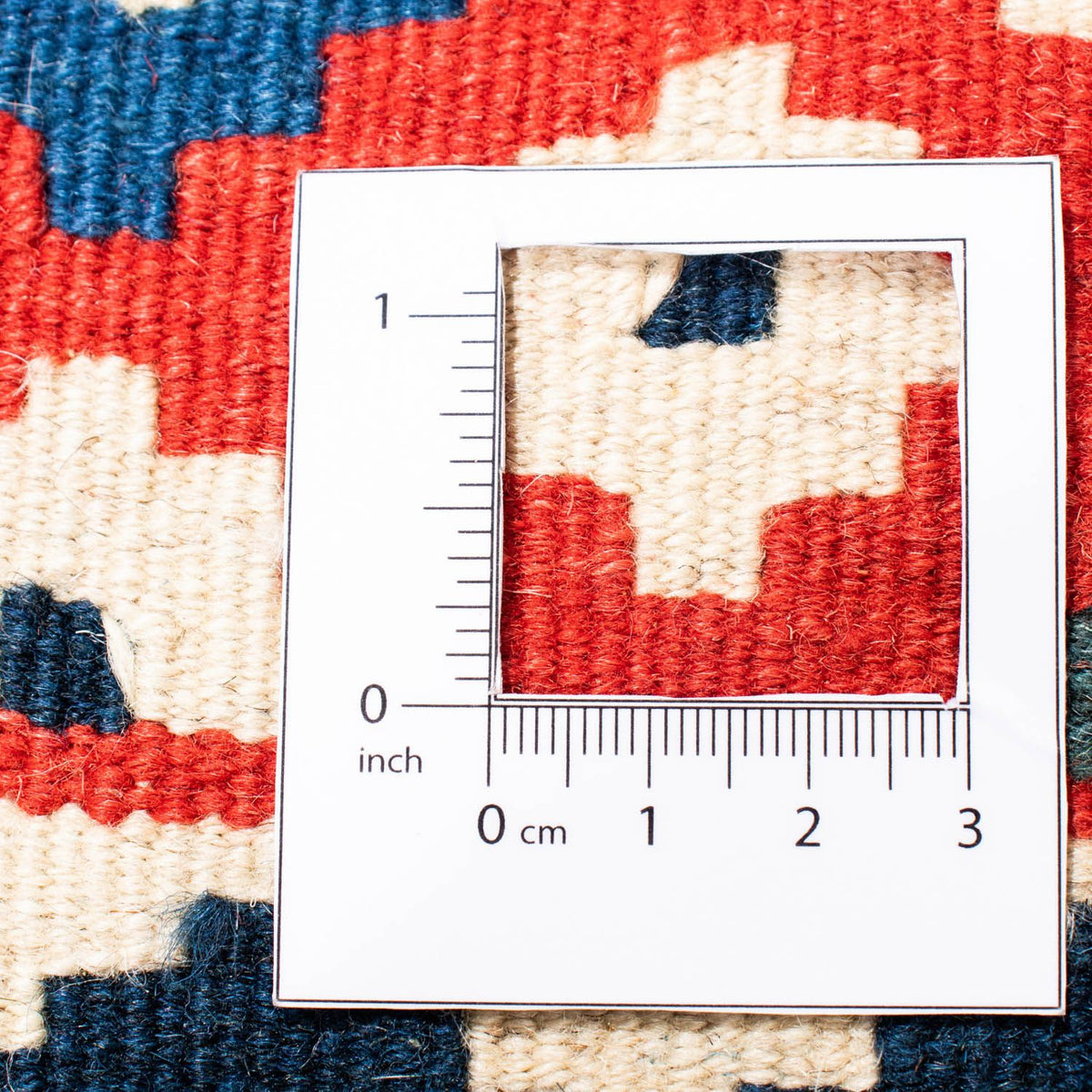 Kelim Rug - Oriental square  - 104 x 99 cm - red