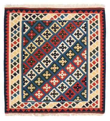 Kelim Rug - Oriental square  - 104 x 100 cm - dark blue