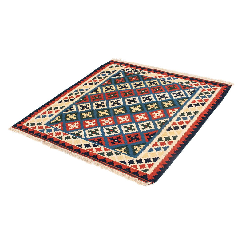 Kelim Rug - Oriental square  - 104 x 100 cm - dark blue