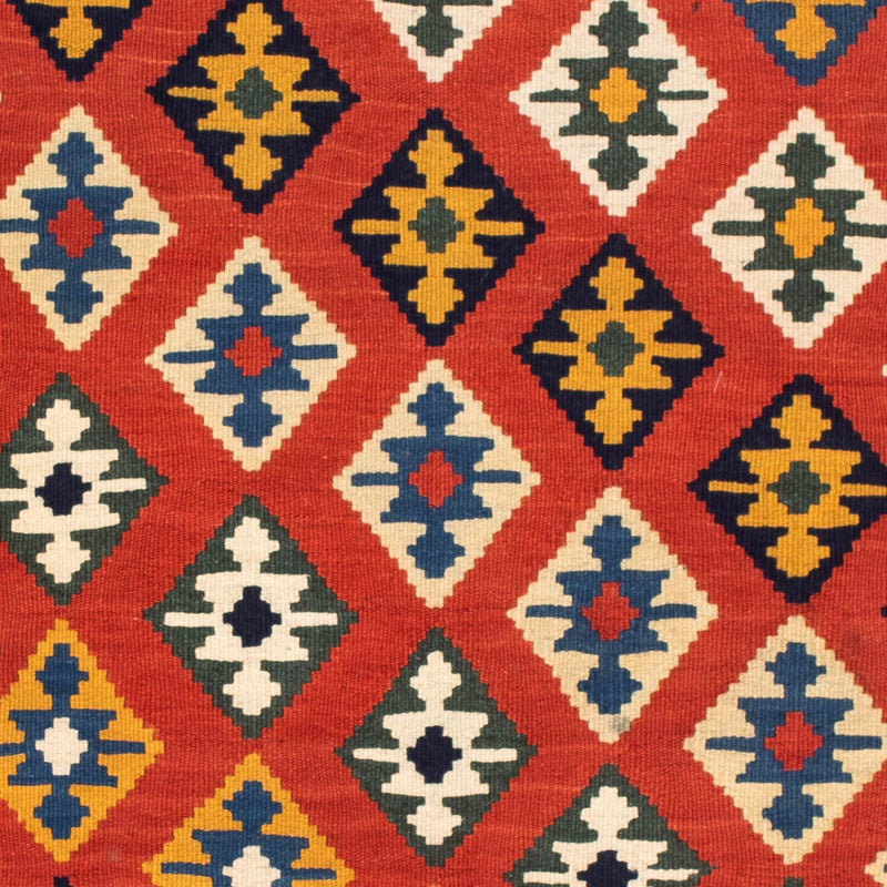 Kelim Rug - Oriental square  - 106 x 103 cm - red