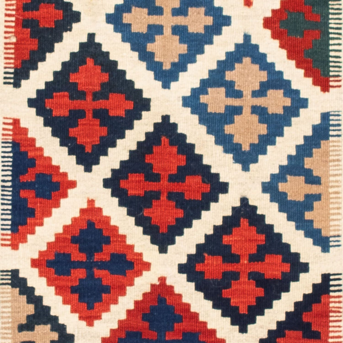 Kelim Rug - Oriental square  - 104 x 103 cm - blue