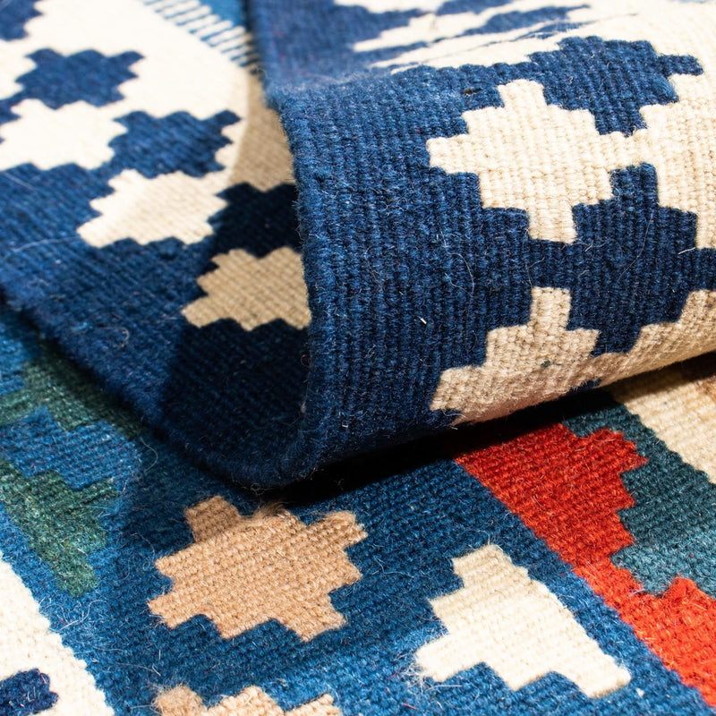 Kelim Rug - Oriental square  - 104 x 103 cm - blue