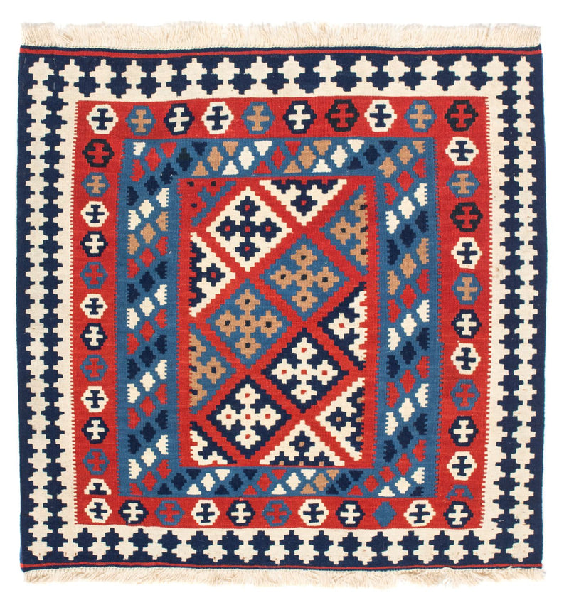 Kelim Rug - Oriental square  - 103 x 101 cm - red