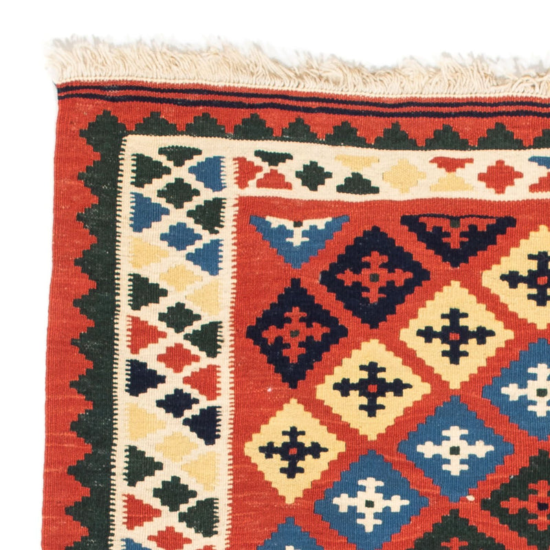 Kelim Rug - Oriental square  - 97 x 94 cm - red