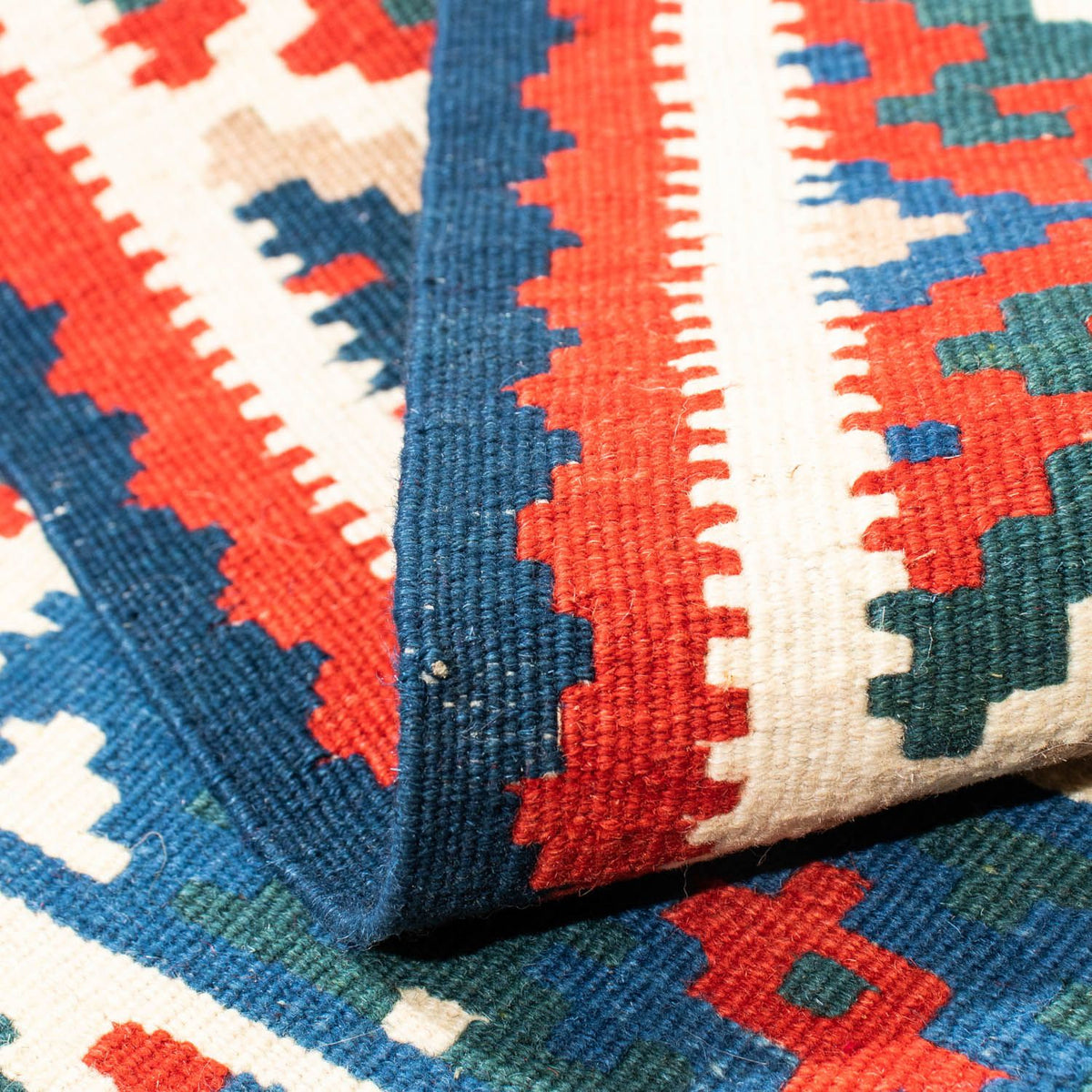 Kelim Rug - Oriental square  - 101 x 101 cm - beige