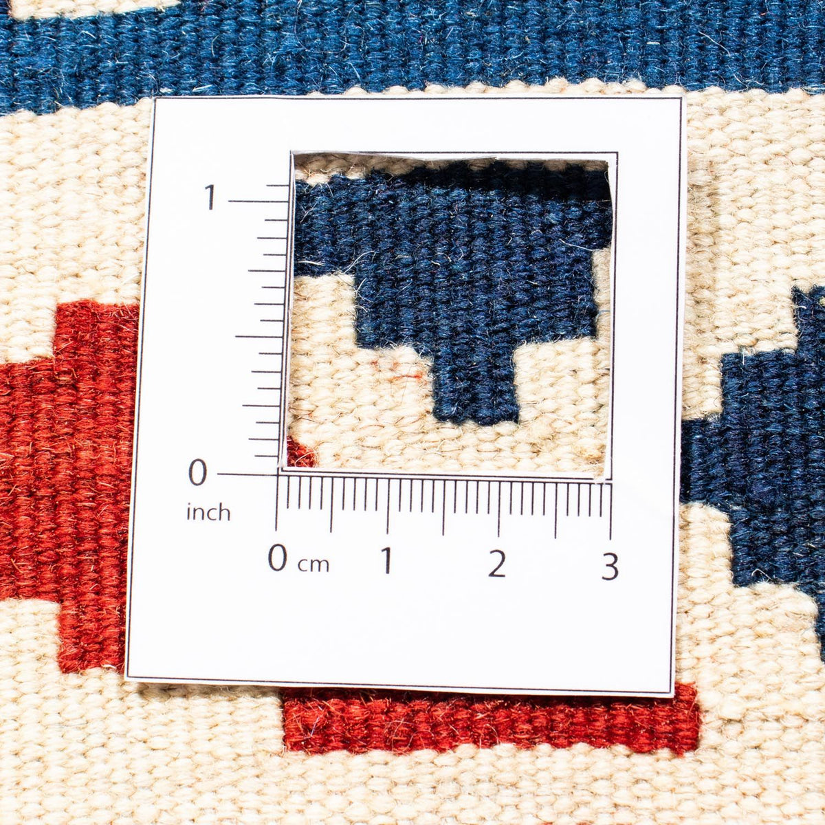 Kelim Rug - Oriental square  - 100 x 100 cm - dark blue