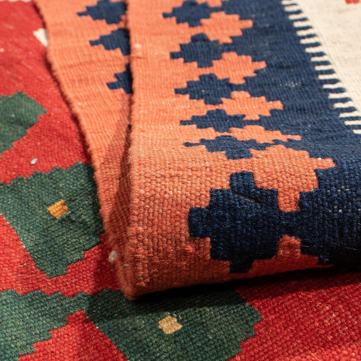 Runner Kelim Rug - Oriental - 297 x 149 cm - dark red