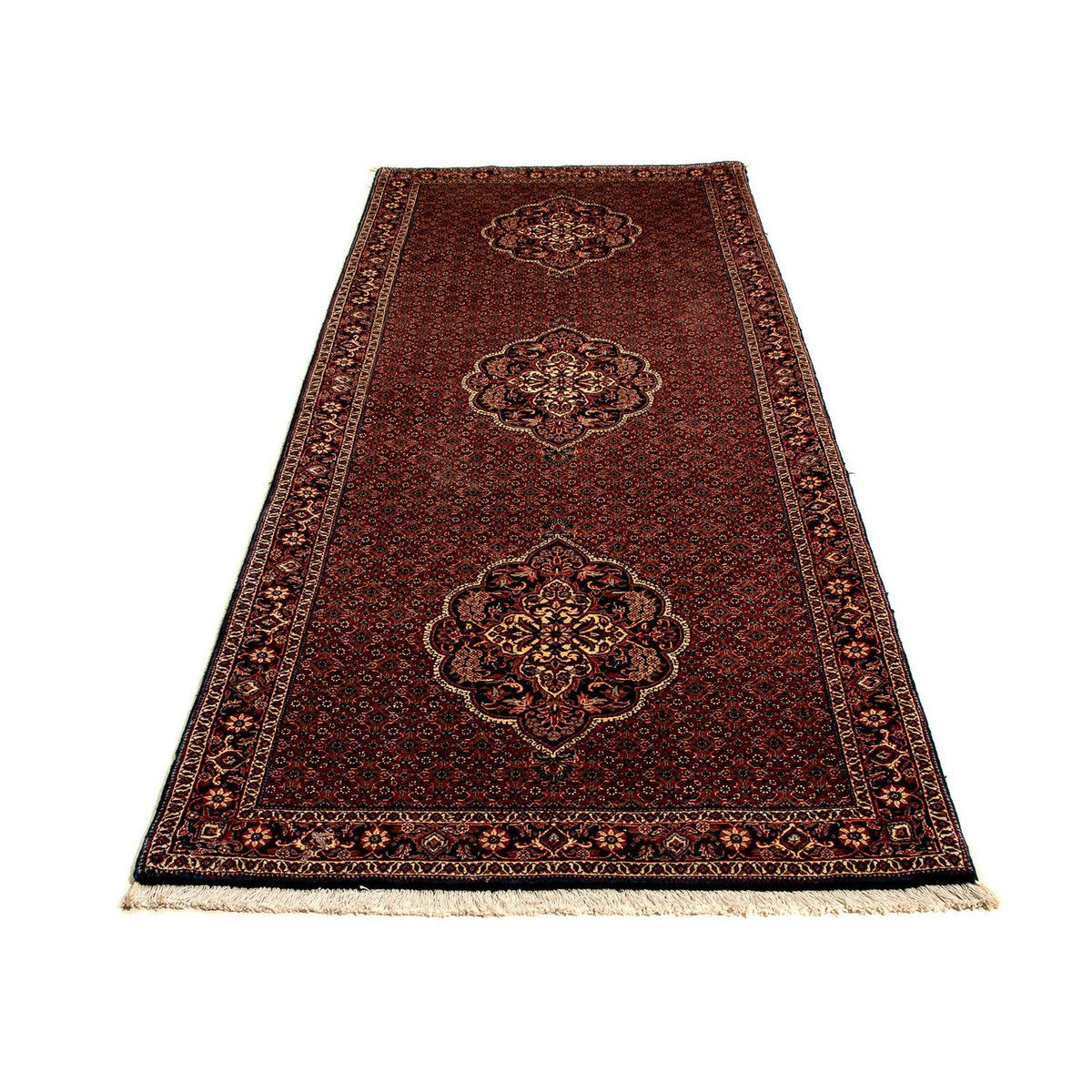 Runner Perser Rug - Bidjar - 297 x 102 cm - dark red