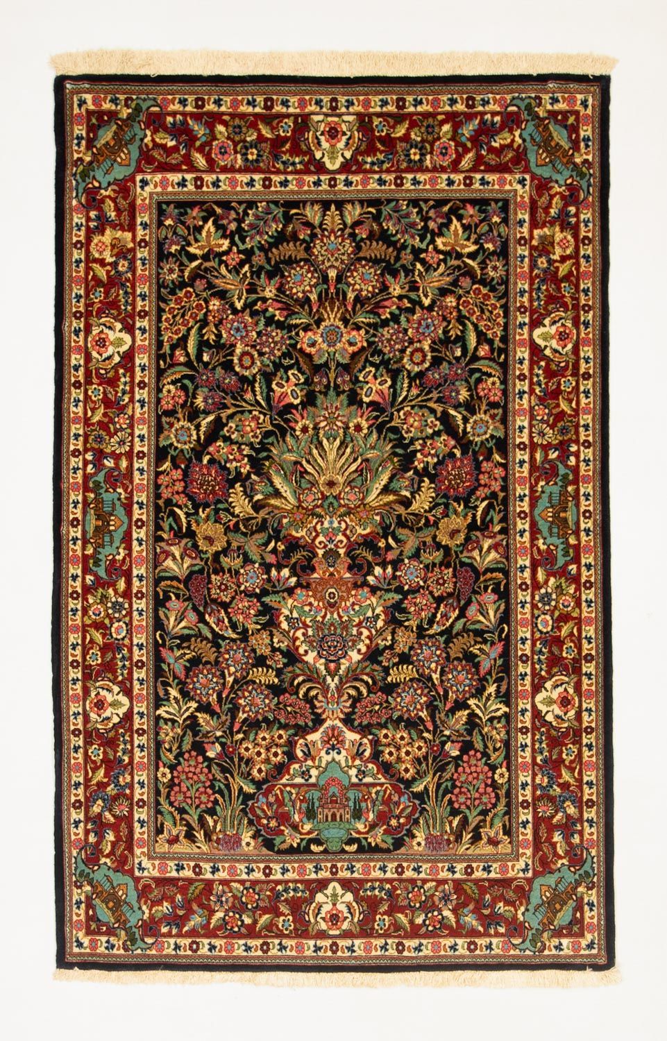 Perser Rug - Ghom - 161 x 101 cm - black
