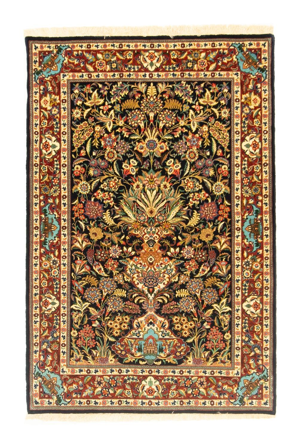 Perser Rug - Ghom - 153 x 102 cm - black
