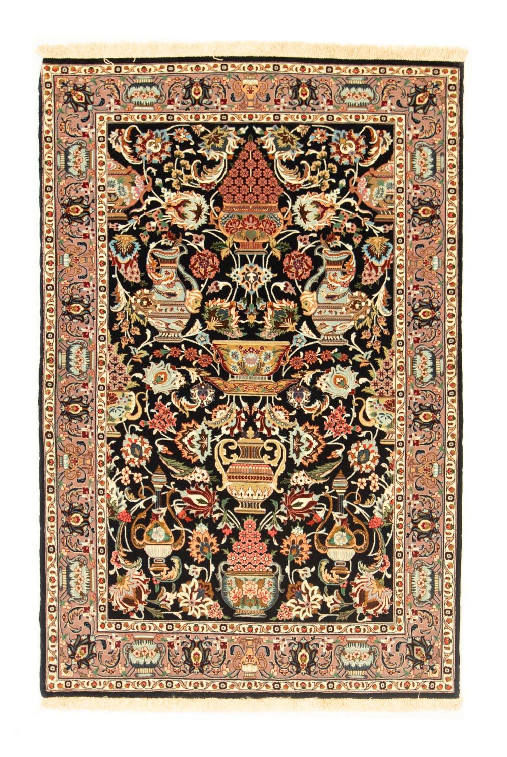 Perser Rug - Ghom - 157 x 102 cm - black